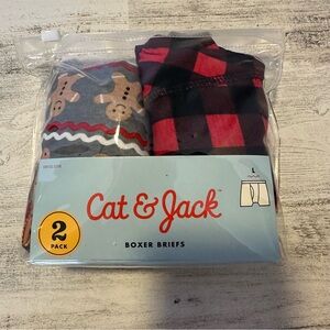 Cat & Jack 2 Christmas Boxer Briefs Size L NEW